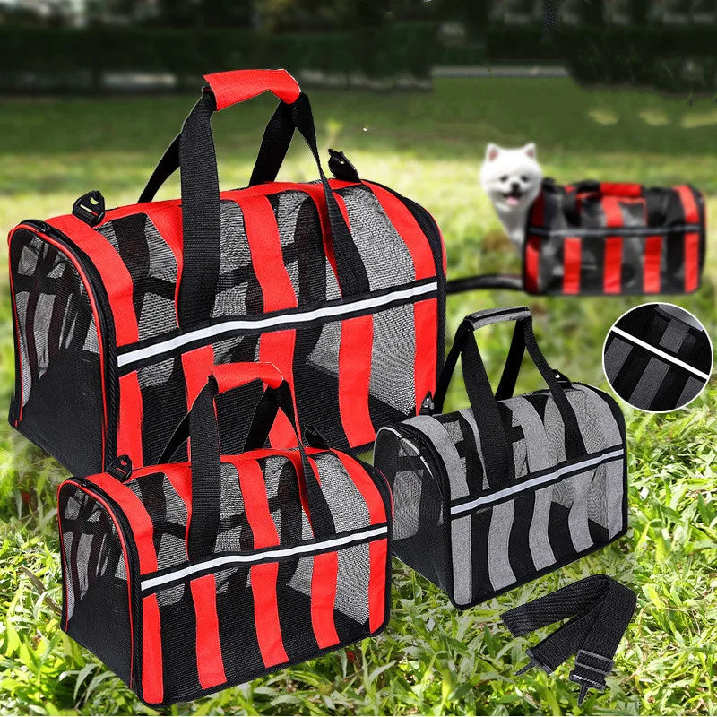 2024 New Pet Cat Carrier Shoulder Bag Portable Carrying Bag Breathable Travel Outdoor Transportin Small Dogs Puppy Pet Supplies