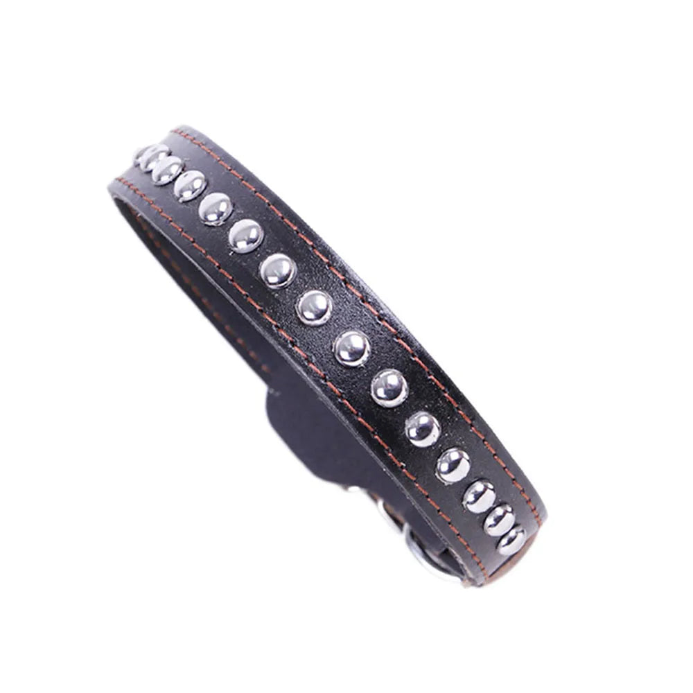 Unisex Studded Dog Collar Adjustable PU Leather Collars for Medium and Large Dogs Pet Necklace for Doberman Big Dogs Products
