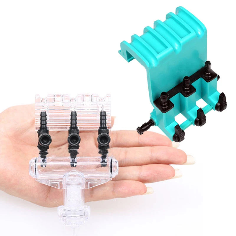 Plastic 2 3 4 5 6 Way Aquarium Air Splitter Valve Fish Tank Air Pump Flow Splitter Distributor Pump Valve Tap Control Switch New