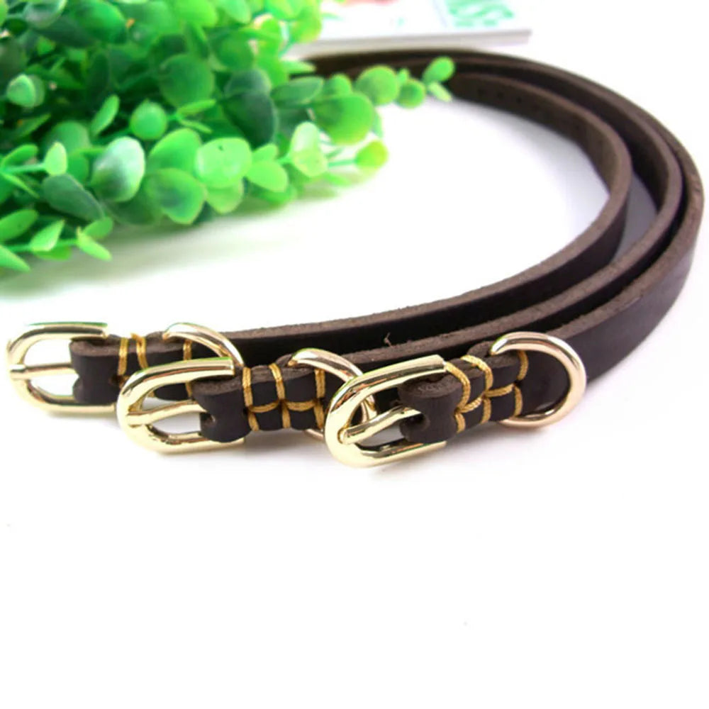 Soft Real Leather Puppy Collar Genuine Leather Dog Collar for Small Dogs and Cats Adjustable Pet Collar for Doggy Terrier Yorkie
