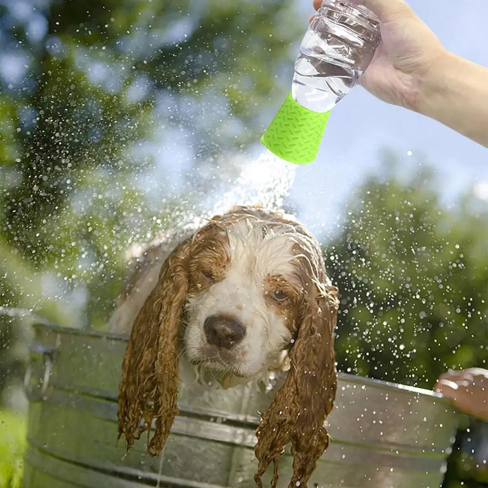 Dog Bath Sprayer Portable Outdoor Shower for Dogs Outdoor Water Sprayer Nozzle Adapters for Pet Shower Silicone Dogs Shower