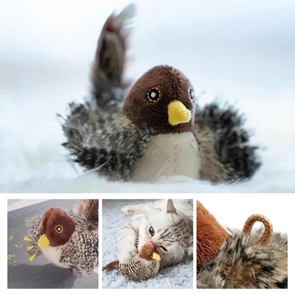 Sound Bird Toy Cat Feather Toys Cat Feather Toys Interactive Cat Toy With Sounds Sound toys cricket, bird, hedgehog, mouse