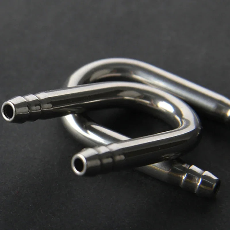 Stainless Steel Aquarium U Shape Tube Connector Air Splitter Valve Fish Tank Air Pump Flow Distributor Valve Tap Lever Control