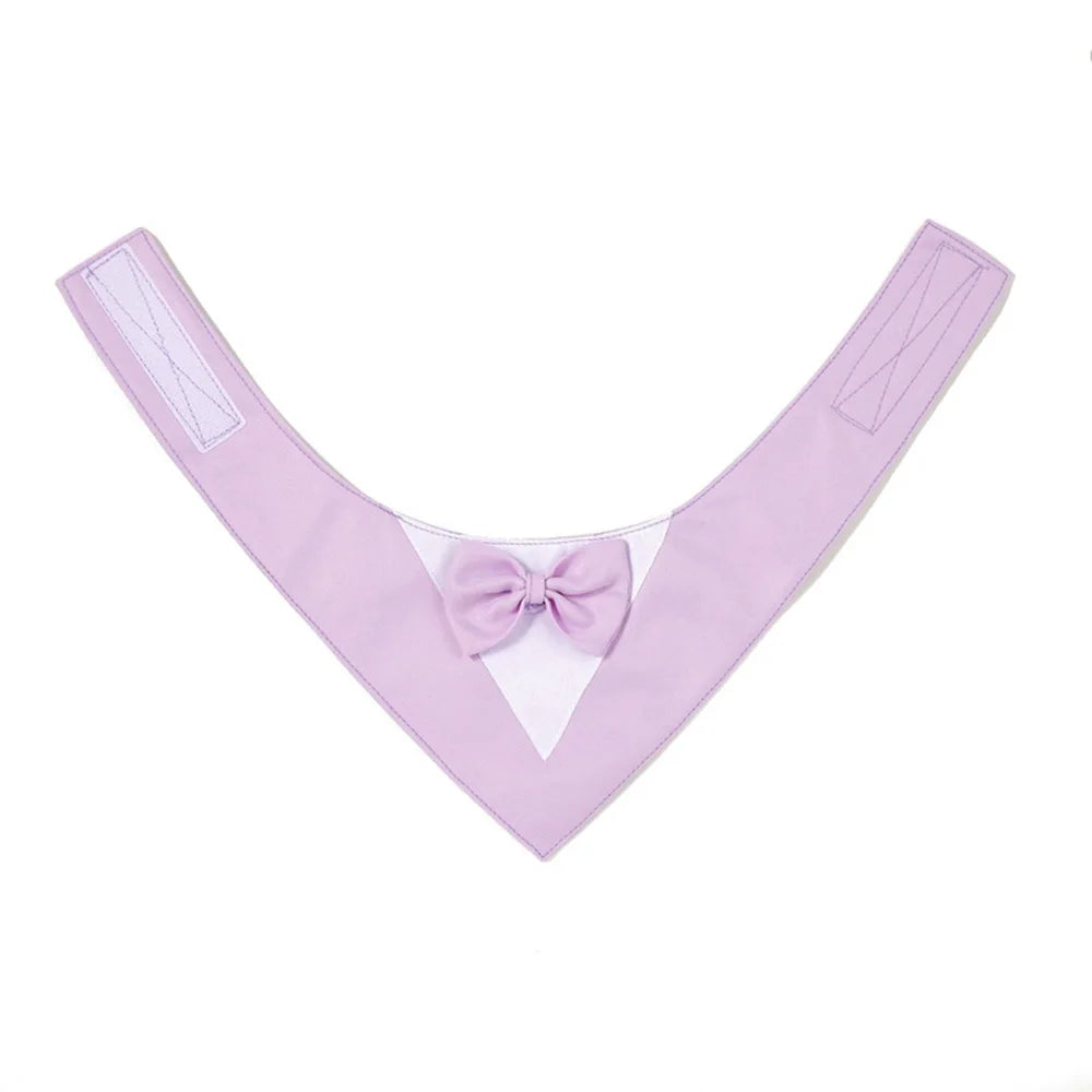 Pet Bow Tie Dog Collar Tuxedo Bandana Adjustable Formal Puppy Triangular Neck Wear for Wedding Birthday Dress-up Cosplay Party