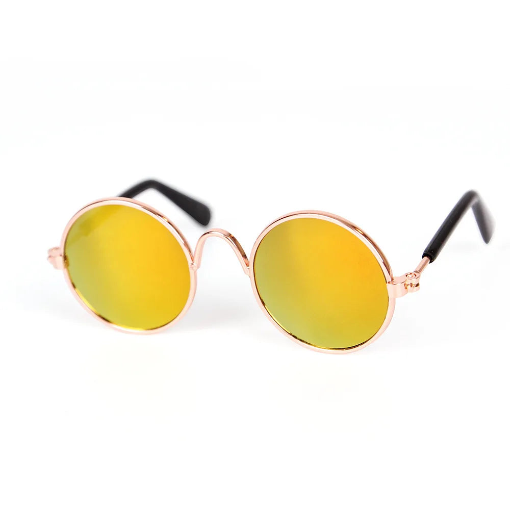 Vintage Round Pet Cat Sunglasses Pet Products for Small Dogs Dog Kitten Puppy Cat Accessories Reflection Eyewear Glasses