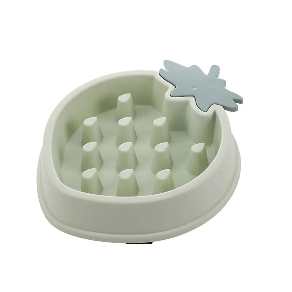 Slow Dog Bowl for Puppy Large Dogs Anti-Gulping Dog Slow Feeder Stop Bloat Slow Eating Pet Bowls Corn Peach Strawberry Pineapple