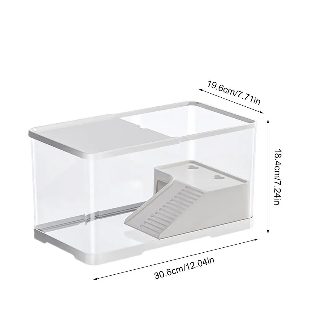 Turtle Tank Reptile Tank with Basking Platform Aquatic Tortoise Aquarium Reptile Habitat Tortoise Aquarium Habitat Turtle Carry