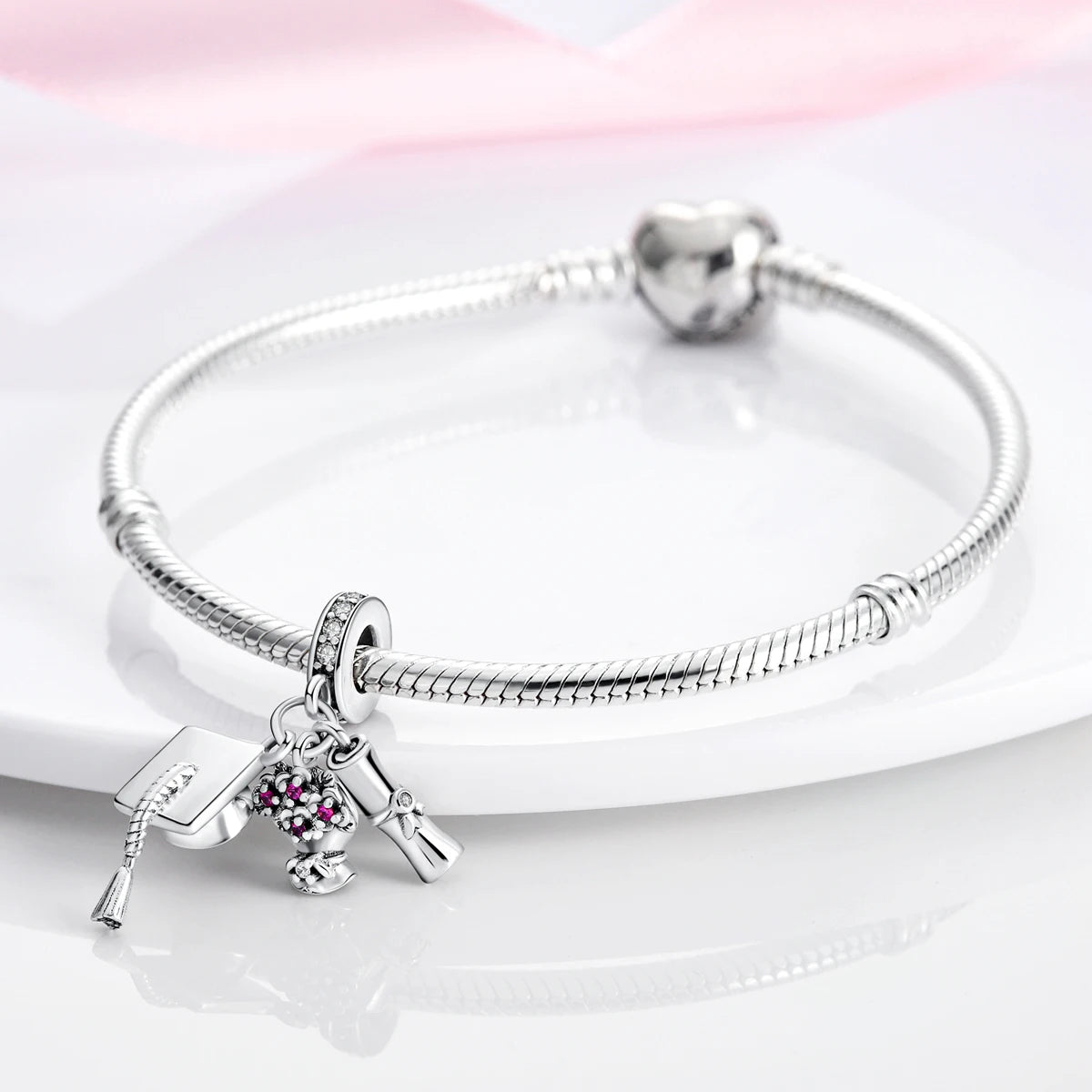 MULA 1PC Coffee Pet Moon Star Silver Plated Pendant Fit Original Snake Chain Charm Bracelet DIY Women Jewelry Gift