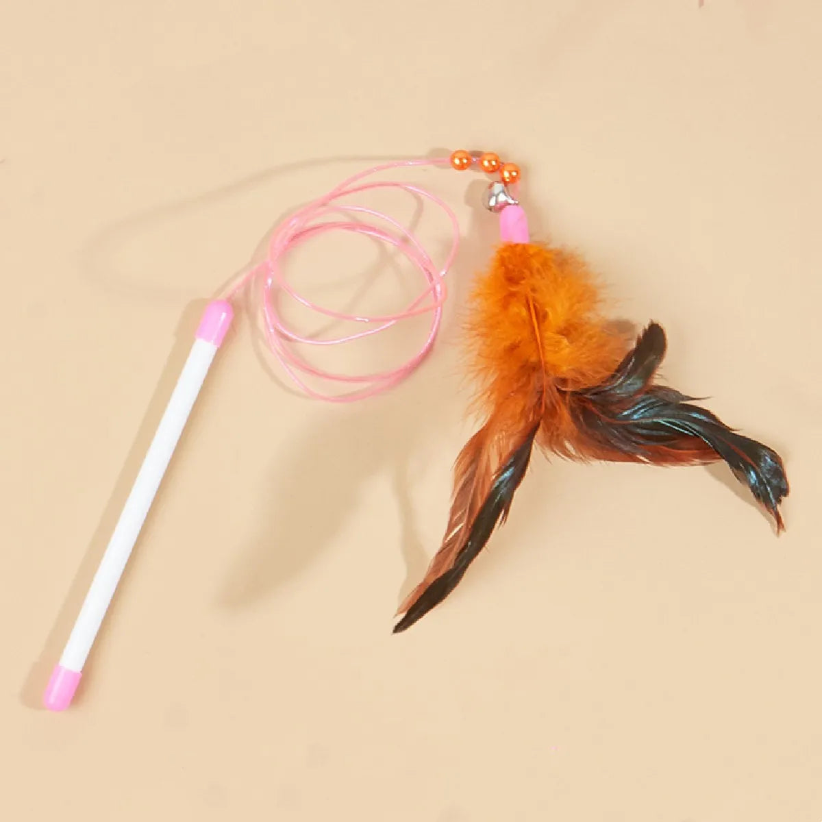 Cat Toy Cat Teaser Sticks Pussy Cat Stick Soft Stick Feather Style Bite Resistant Mutual Cat Toy Color Stick Pussy Cat Stick