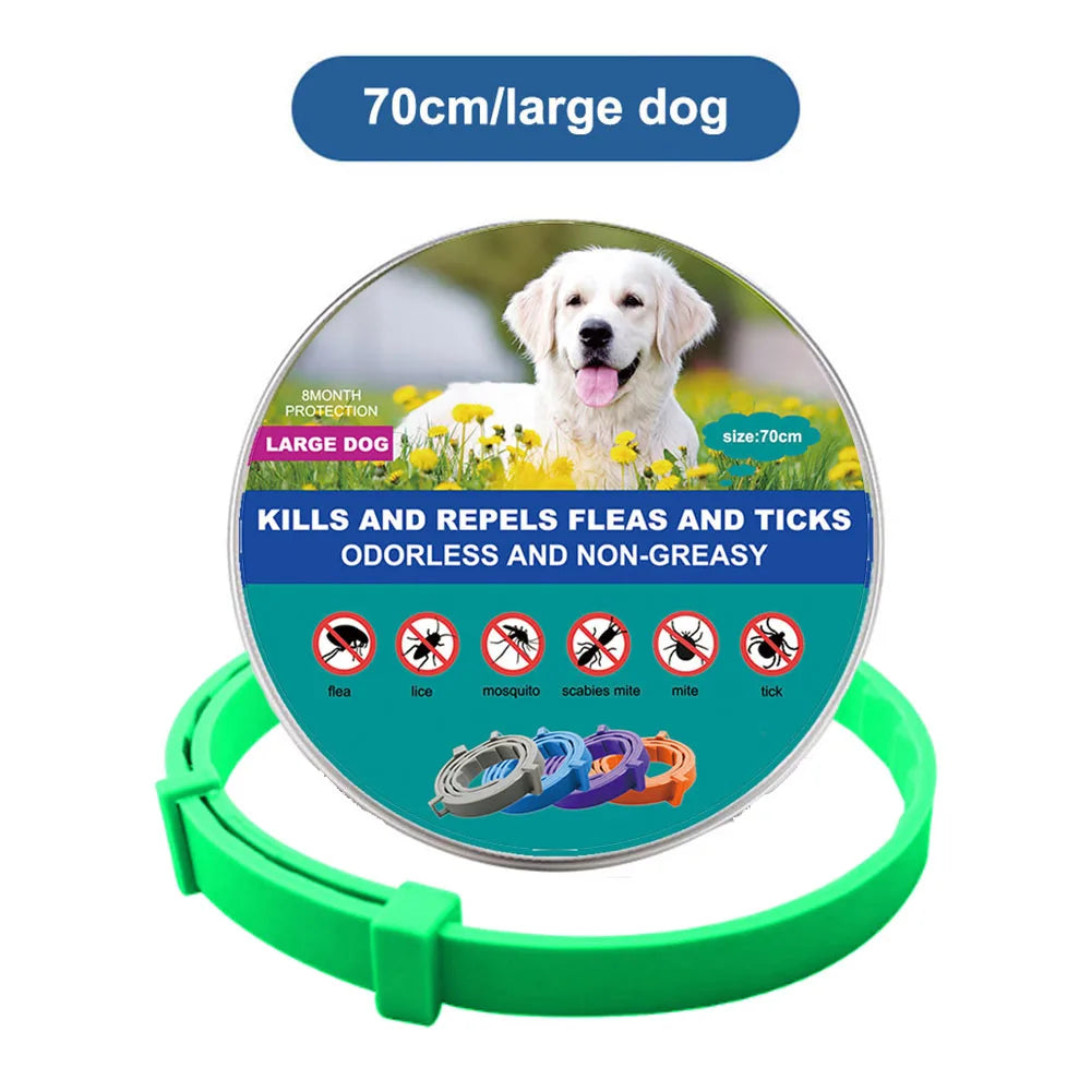 38cm 70cm Retractable Deworming Dog Cat Collar Pet Anti Flea Ticks Collar Repellent Mosquito Pet Collars for Cats Dogs Products