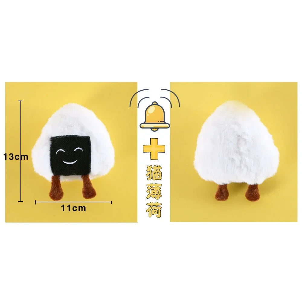 3pcs Cat Squeaker Cute Shaped Plush Toy Catnip Toy Cats Mint Toy with Built-in Bell for Kittens Puppy Products Pet Accessories