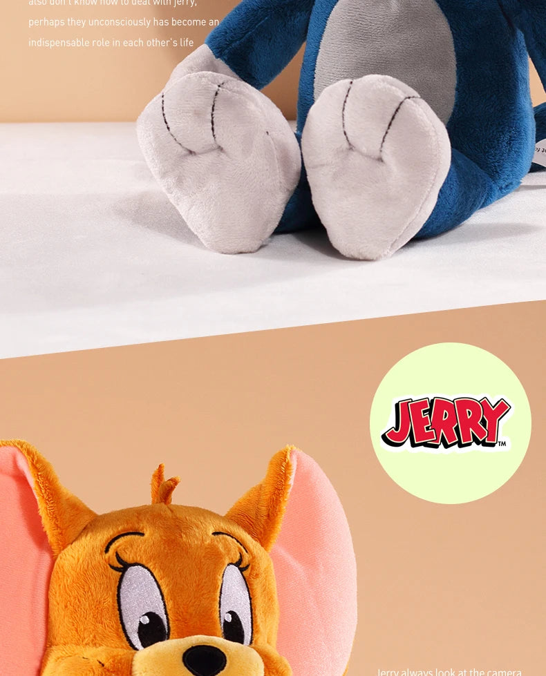 Tom And Jerry Plush Toy Cartoon Movie Cat Tuffy Nibbles Mouse Plushies Stuffed Animals Soap Action Figure Studio Doll Toys