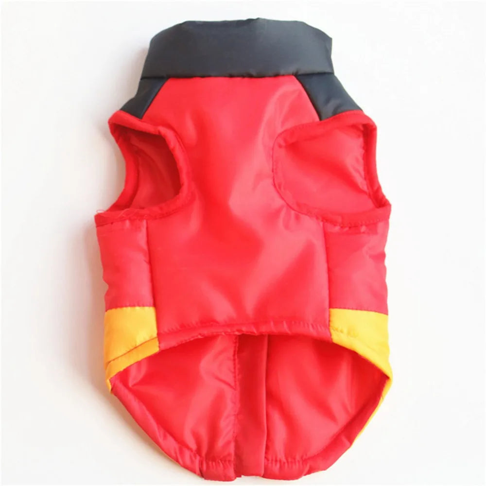 Windproof Pet Vest Jacket Winter Warm Big Dog Clothes Puppy Harness Clothing Funny Printed Coat for Small Medium Dogs Cats XS-XL