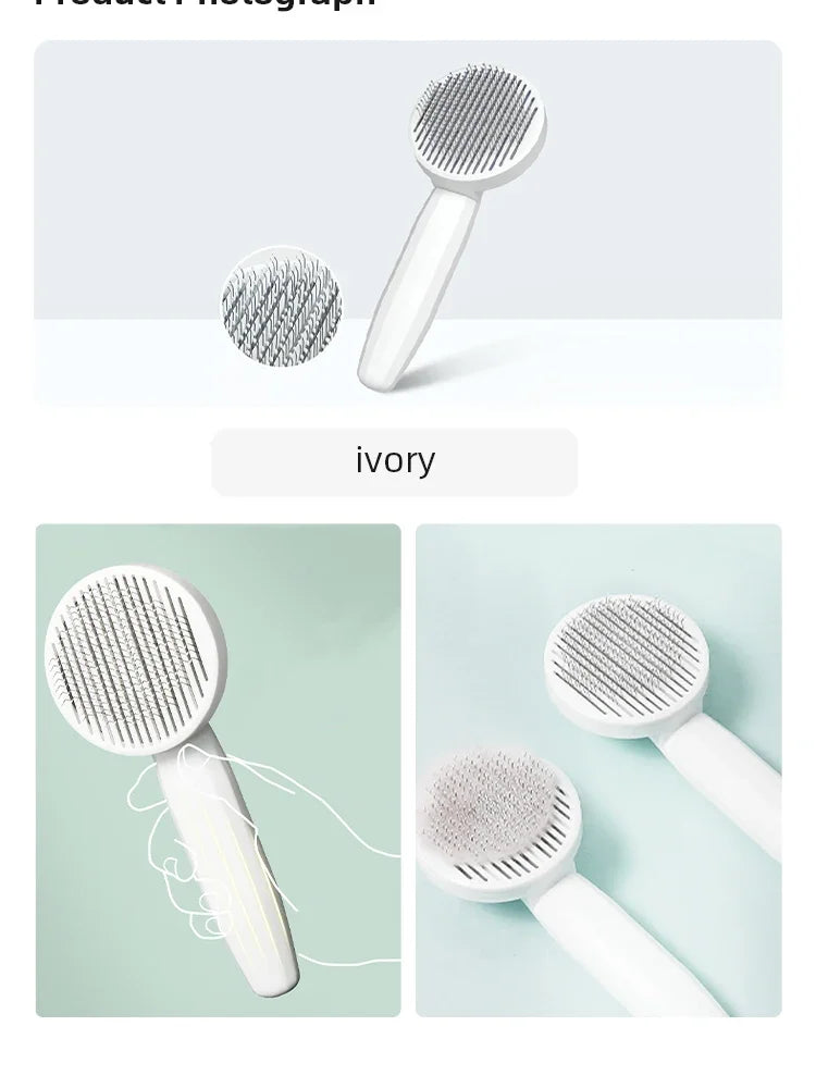 1PcsCat Comb Hair Removal Pet Magic Comb One Click Floating Hair Removal Cat Dog Universal Cleaning Beauty Supplies