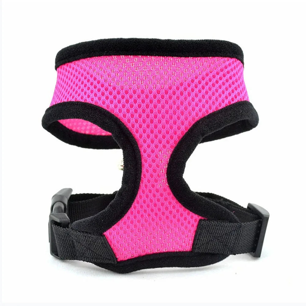 Adjustable Soft Dog Harness Nylon Breathable Mesh Walk Out Harness Vest Collar for Pets Small Medium Large Dog Chest Strap Leash