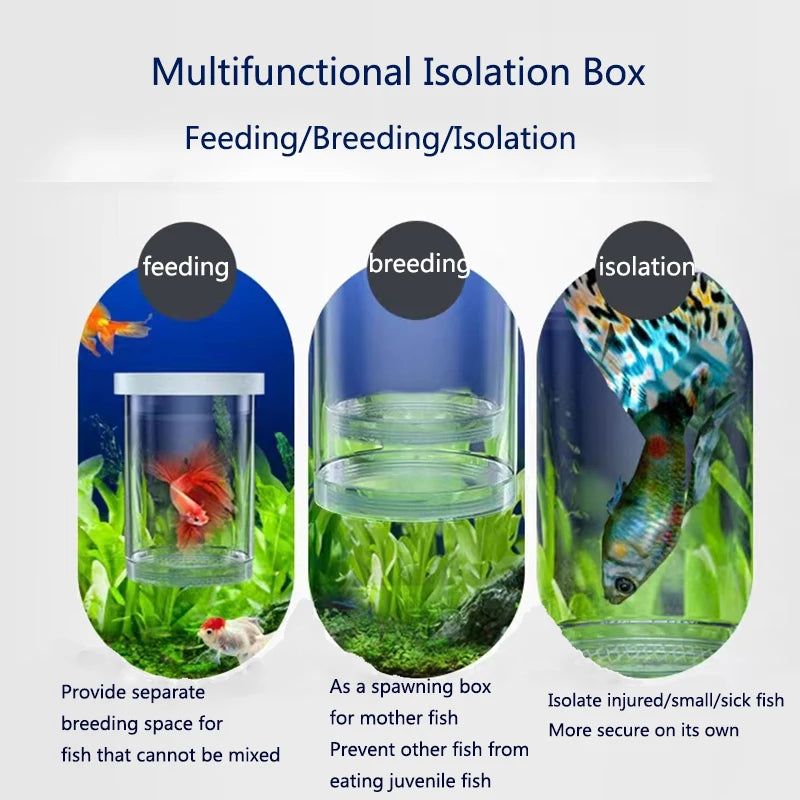 Plastic Floating Fish Breeding Isolation Box Aquarium Breeder Feeder Fish Tank Hatching Incubator Aquarium Hatchery Accessories