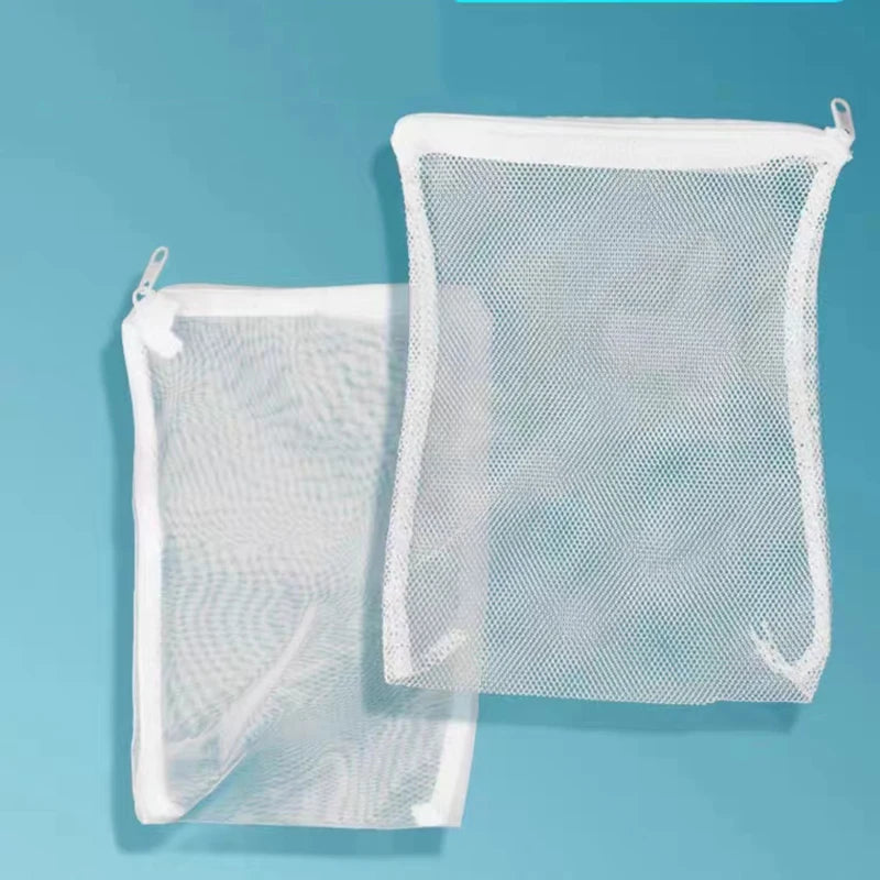 5Pcs White Dense Hole Filter Net Bag Mesh Bag Acquarium Pond For Bio Ball Carbon Media Ammonia Aquarium Fish Tank Isolation Bag