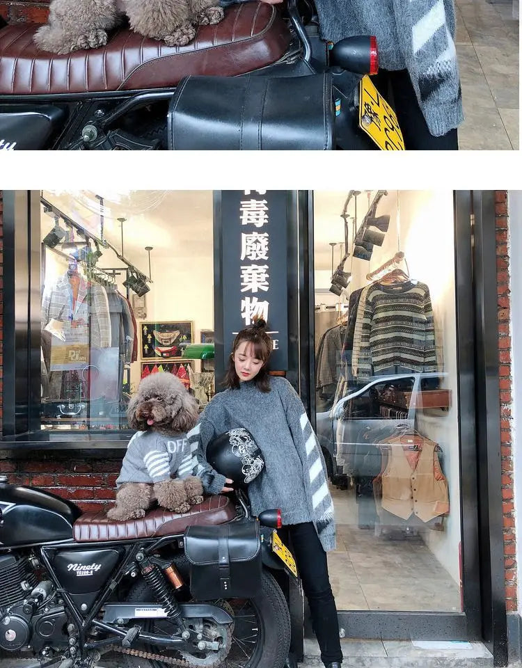 The New Pet Clothes Cat Sweater Dog Sweater Korean Version Spring and Autumn Parent-child Wear Six Sizes