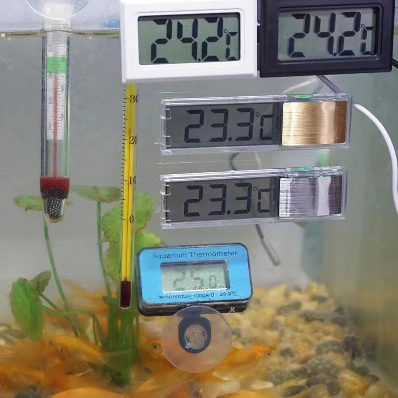 LCD Aquarium Thermometer Digital Electronic Temperature Measurement Fish Tank Temp Meter Aquarium Thermometer Accessories