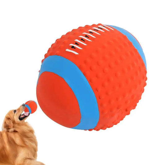 Squeaky Dog Ball Toys Tough Ball Pet Toys For Large Breed Interactive Big Dogs Chew Ball For Teething Cleaning  Dog Sound Toys