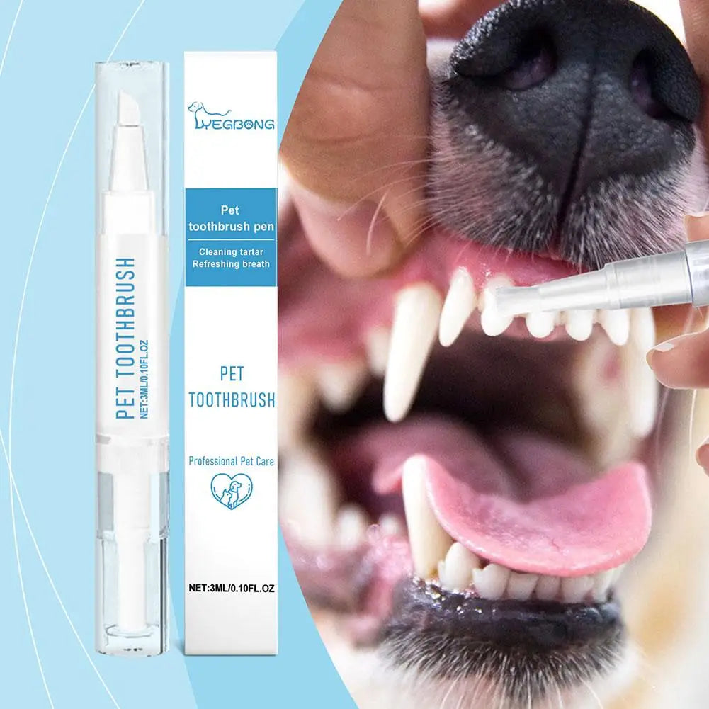 Pet Toothbrush Pen Remove Tartar Deep Cleaning Oral Breath Remove Yellowing Prevent Health Portable Supplies Bad Pet B7Y5