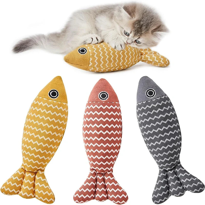 Cat Toy Catnip Fish Pet Chew Bite Toys For Cats Funny Interactive Soft Simulation Fish Kitten Training Playing Toy Cat Supplies
