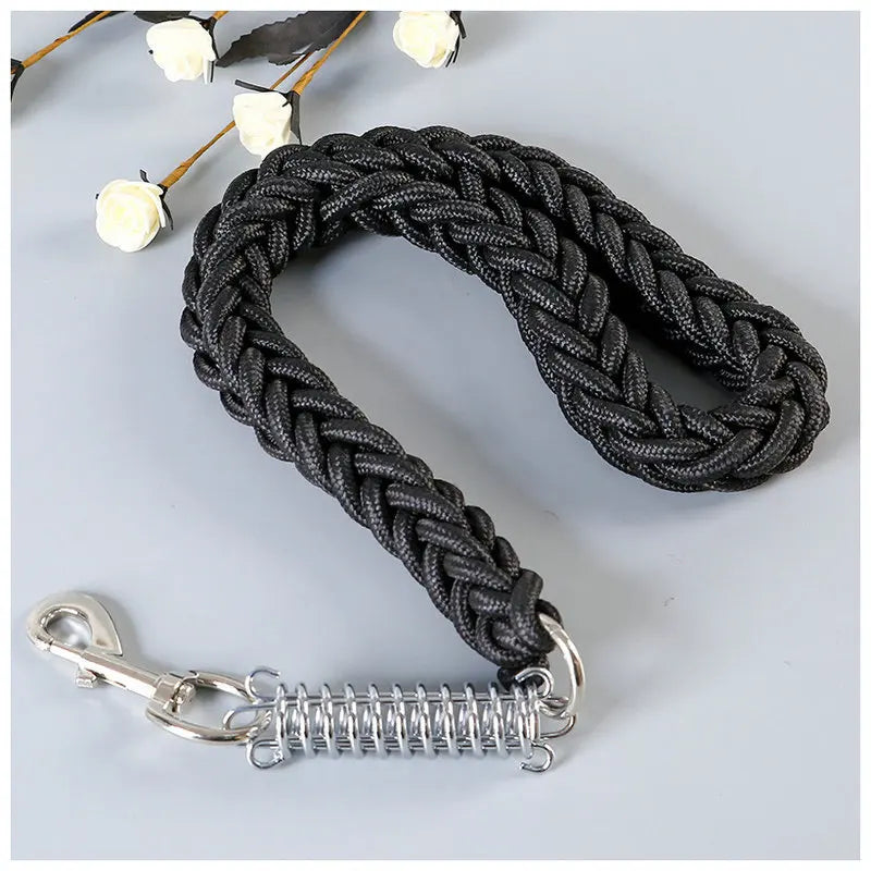 Durable Nylon Dog Leash Heavy Duty Spring Traffic Control Training Short Leashes for Medium Large Dogs Pitbull Pet Accessories