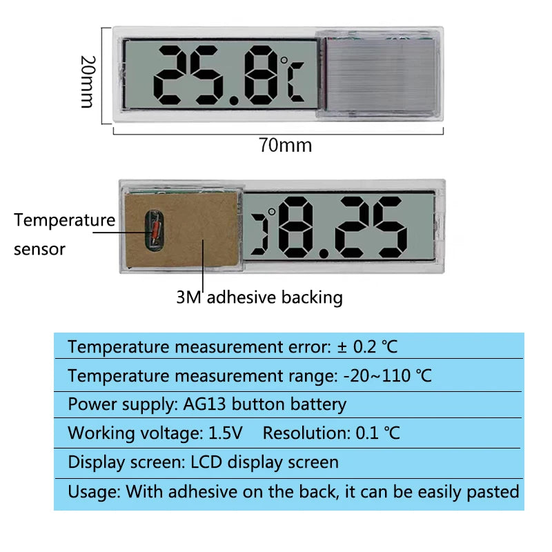 LCD Aquarium Thermometer Digital Electronic Temperature Measurement Fish Tank Temp Meter Aquarium Thermometer Accessories