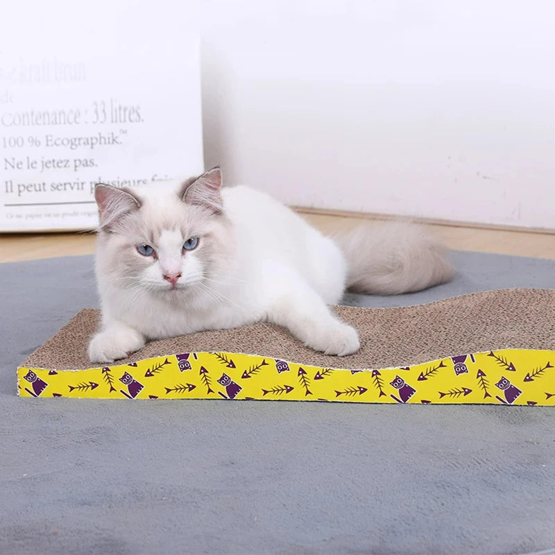 Cat Toys Pet Cat Scratching Board Corrugated Cardboard Pad Grinding Nails Interactive Protecting Furniture Cats Scratcher Toy