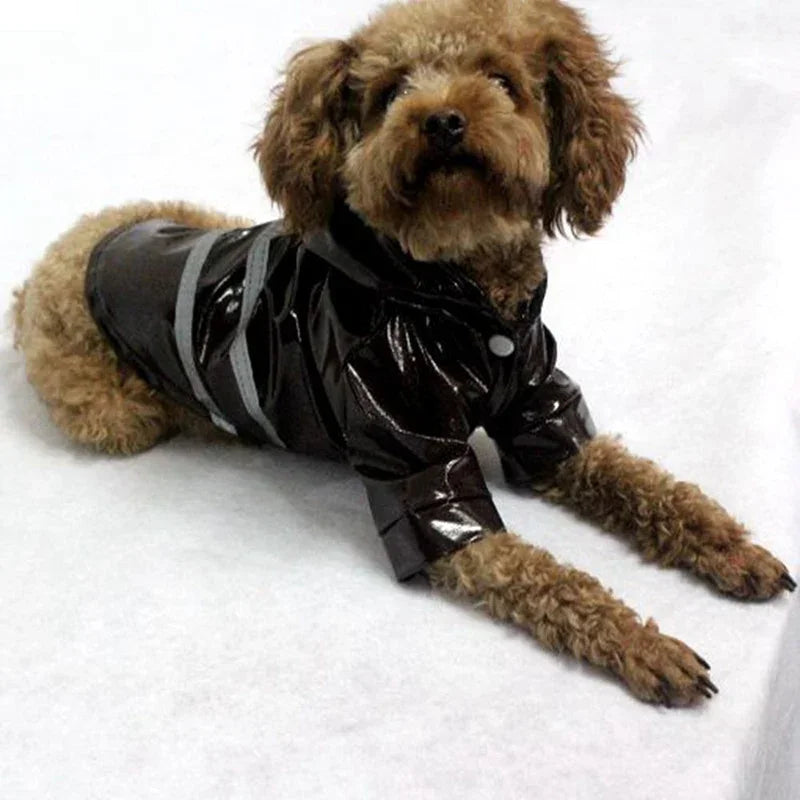 Dog Coat Waterproof PU Dog Raincoat for Small Dogs Cats Reflective Puppy Raincape Chihuahua Yorkies Pet Poncho dog raincoat