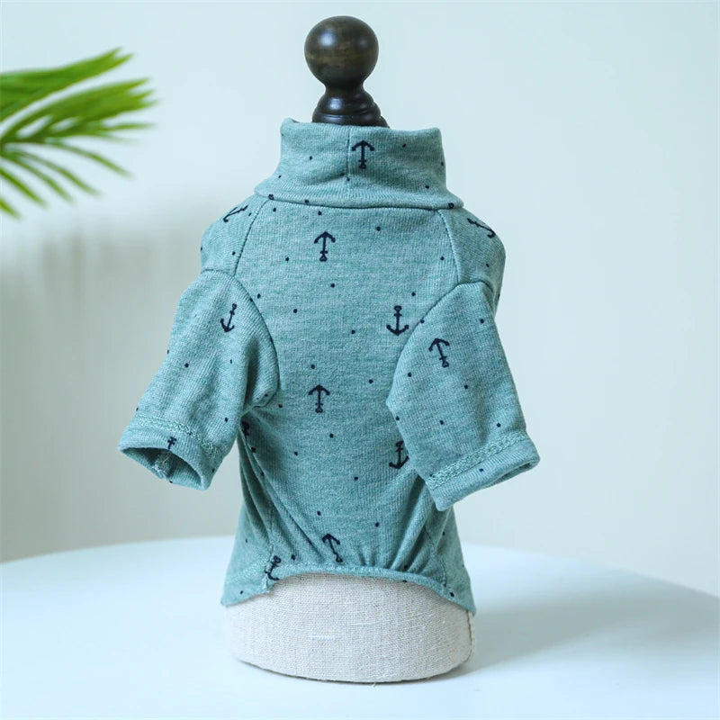 Breathable Cotton Small Medium Dog Clothing Mini Printing Sweatshirt for French Bulldog Brand Designer Autumn Warm Cat Clothes