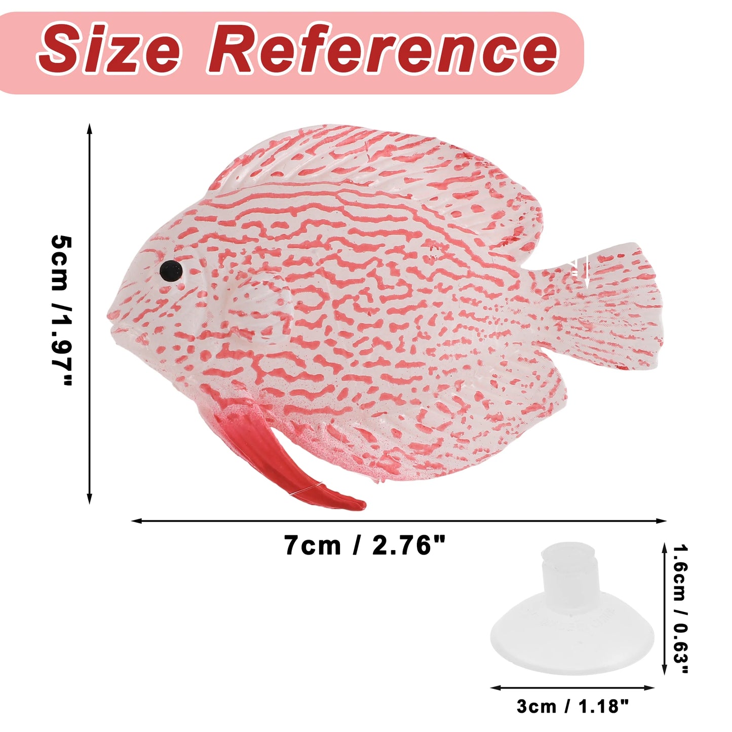 UXCELL Artificial Glowing Fish Luminous Fake Lionfish Aquarium Artificial Silicone Ornament Floating Fish Tank Decoration