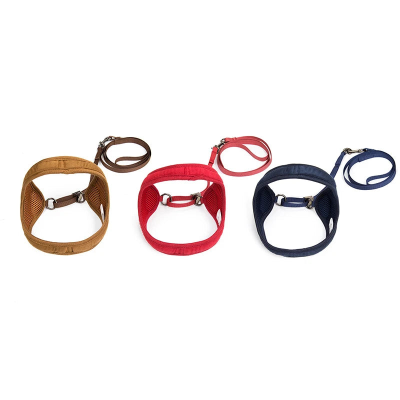 Durable Pet Dog Accessories Chest Traction Harness Leash Set Rope Cat Type Herringbone Husky Small Medium Puppy York Travel Kit
