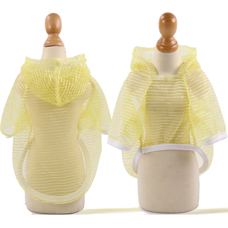 Ultra Thin Transparent Pet Dog Sun Protection Hoodie Clothes For Small Dogs Chihuahua Puppy Cat Summer Vest Shirt French Bulldog