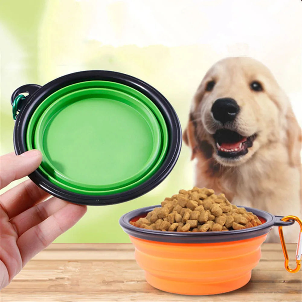 Collapsible Dog Bowls Portable Travel Dog Bowls Expandable for Cat Dog Water Bowl Food Feeding Dish Silicone Pet Bowl 350/1000ml