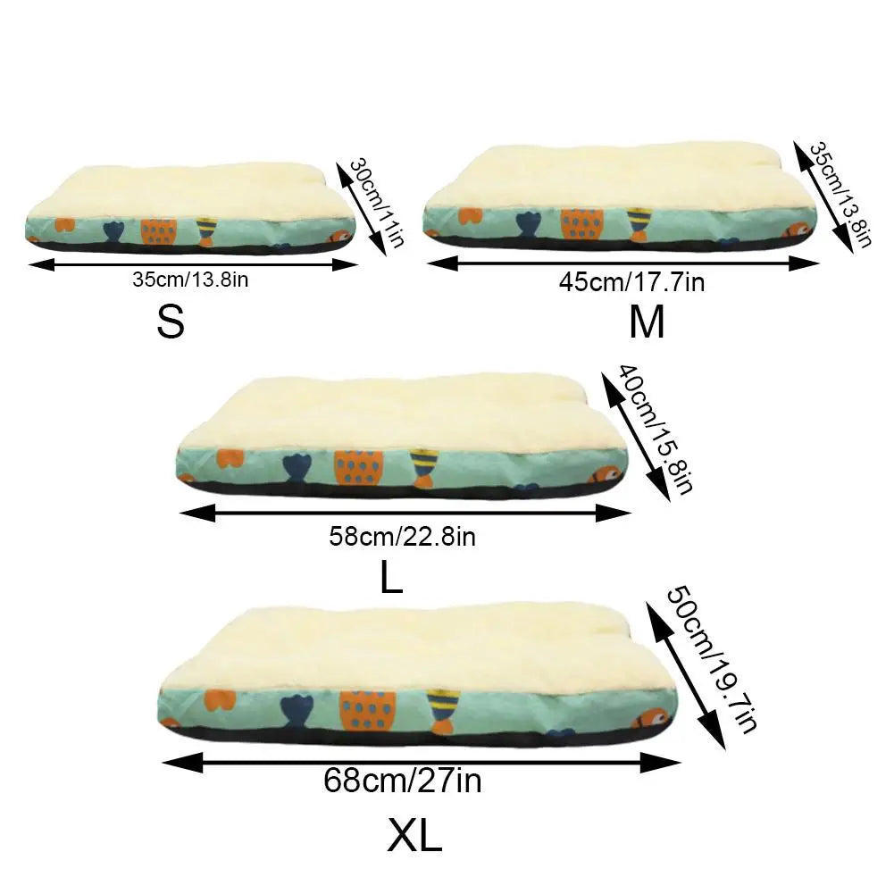 Plump And Thickened Pure Cotton Warm Dog Bed Mat Cat Mattress Winter Warm Pet Mat Non-slip Design Machine Washable Pet Bread Ma