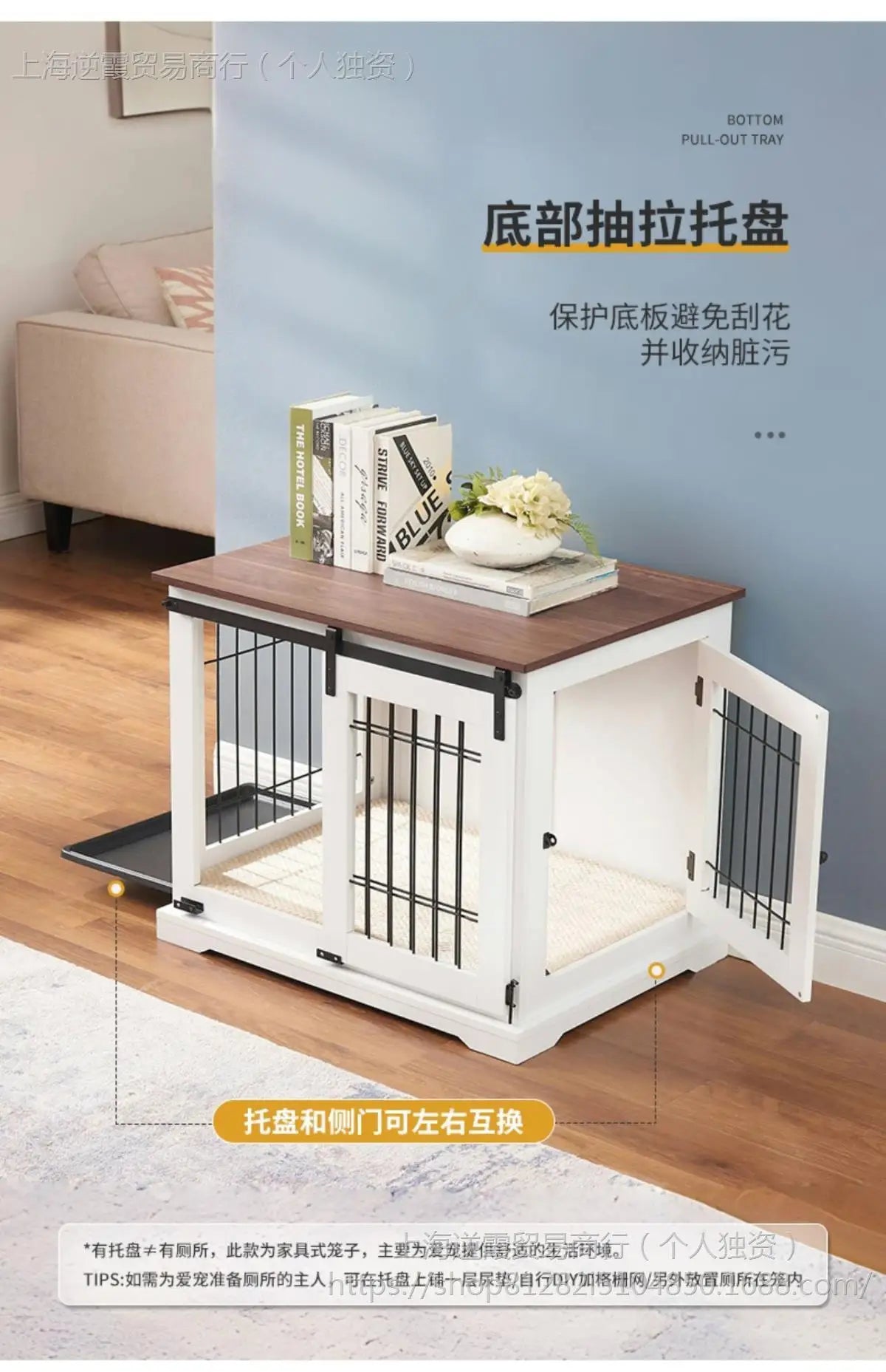 Unipaws sliding door cage high-end furniture wind pet cage medium and large dog house