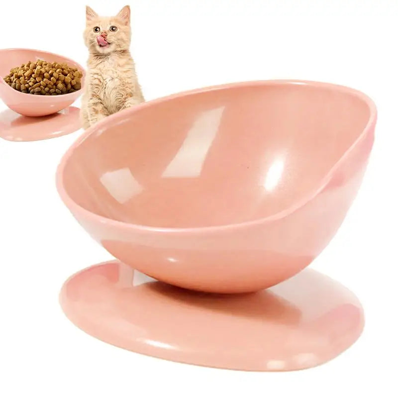Raised Cat Food Bowl Spill Proof Cat Bowls Portable Dog Food Feeding Pet Feeder with Anti Slip Base for Indoor Cats Puppy Dogs