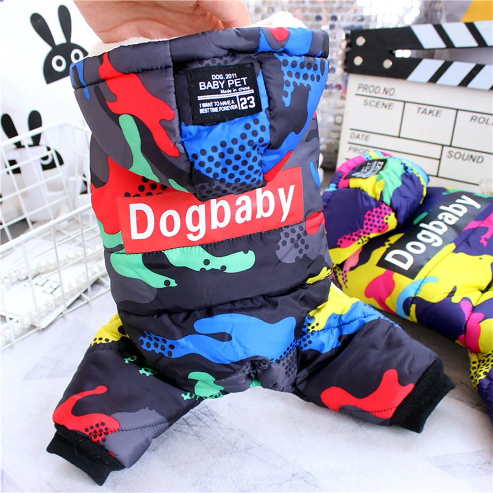 Pet Dog Clothes Winter Warm Dog Windproof Coat Thicken Pet Clothing For Dogs Cats Costume Jumpsuit Hoodies Jacket Pet Supplies