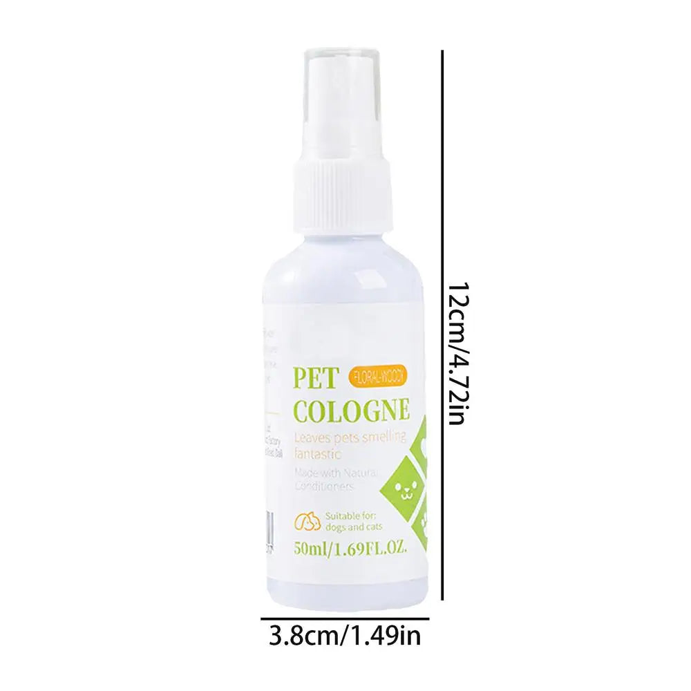 50ml Dog Perfume Spray Pet Odor Eliminator Spray Long-Lasting Dog Calming Deodorizer Dog Conditioner Spray For Smelly Dogs