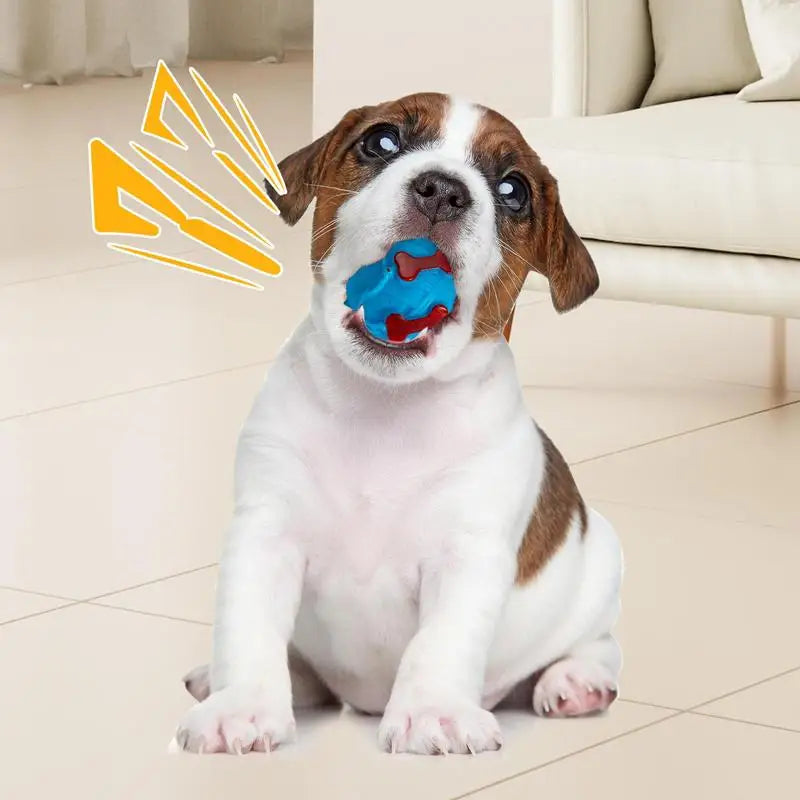 Treat Dispenser Toys For Dogs Interactive Puppy Squeaky Treat Dispenser Ball Dog Teeth-Grinding Toy Puppy Puzzle Slow Feeder