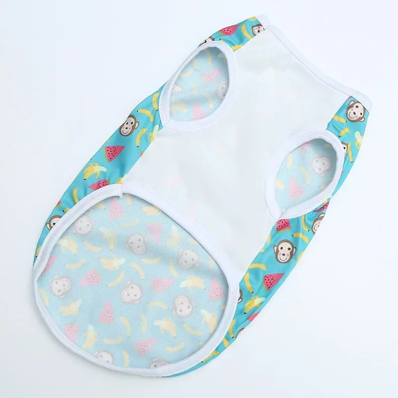 Summer Sphynx Cat Clothes Cute Print Pet Vest Shirt for Cats Gotas Kitten Kedi Shirts mascotas Dog Clothing ropa para gato