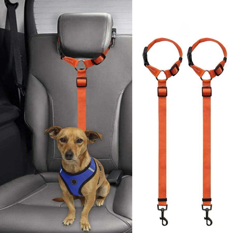 Pet car safety rope ring dog car safety belt rear seat towing rope
