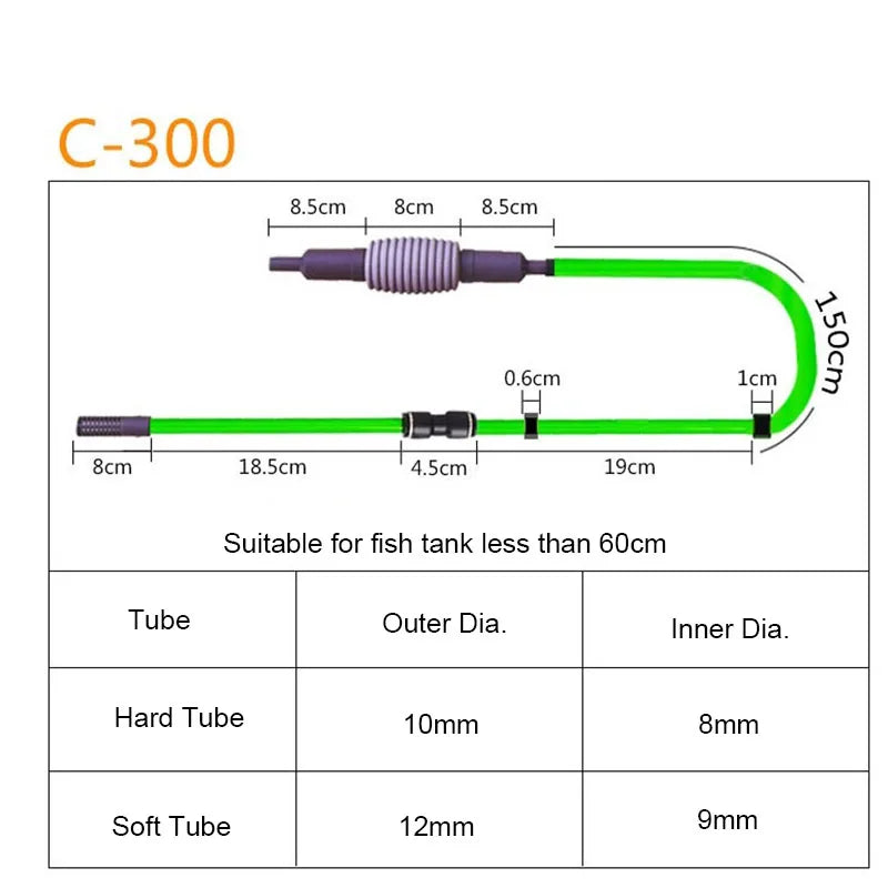 Fast Aquarium Water Changer Fish Tank Siphon Water Change Cleaning Filter Water Changing Pump Sand Hose Tubes Acuario Accessory