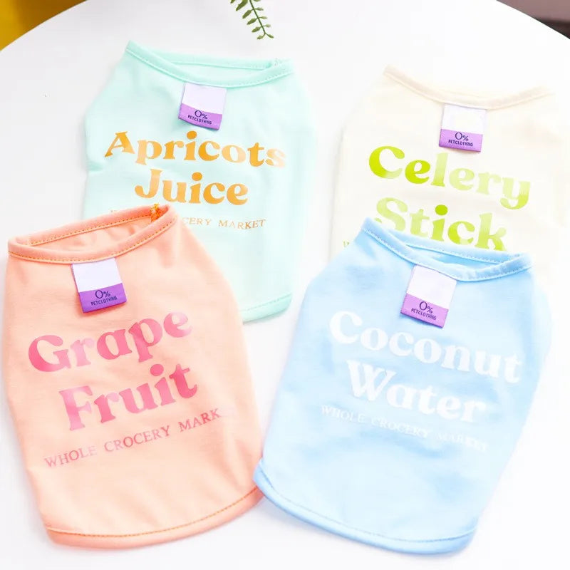 Summer Dog Vest Puppy Clothes for Small Dog Pet Solid Shirt Small Dogt Shirt Chihuahua Bichon Dog Undershirt Girls Dog Costume