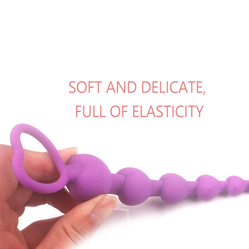2023 New Heart beads Soft Anal Plug anus Toys Big Balls Silicone G-Spot Stimulating Butt Plugs Adult Sex Couple Sexy