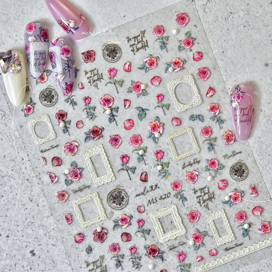 1pcs Cute Cat Claw 3D Jelly Relief Nail Stickers 3D Adhesive Stickers For Nails DIY Japanese Kawaii Slider Nail Art Decorations