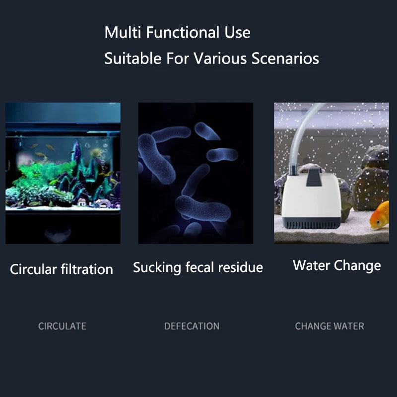 15W 25W Bottom Suction Water Pump Aquarium 220V-240V Ultra-Quiet Submersible Pump For Water Cycle and Pumping of the Fish Tank