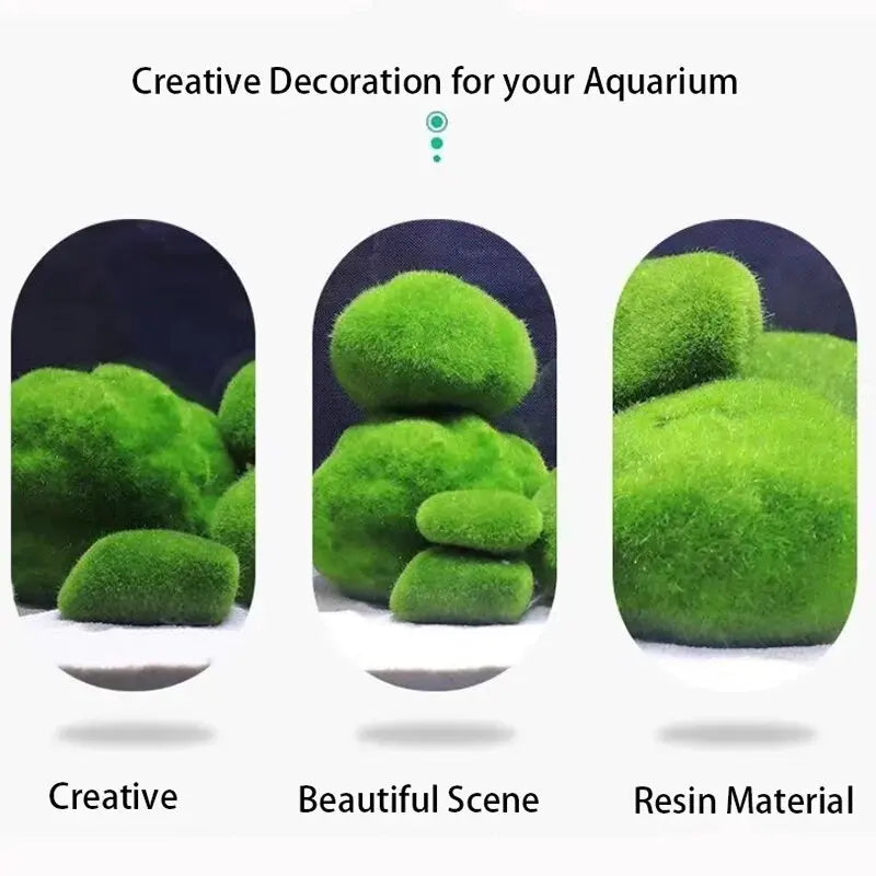 Simulated Green Algae Ball Aquarium Decoration Sunken Grass Landscape Ecology Fish Tank Landscape Decoration Aquarium Plants