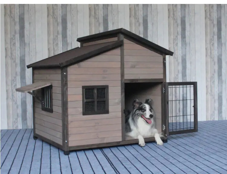 Small puppy house outdoor water rot kennel kennel kennel rural large medium and small outdoor villa